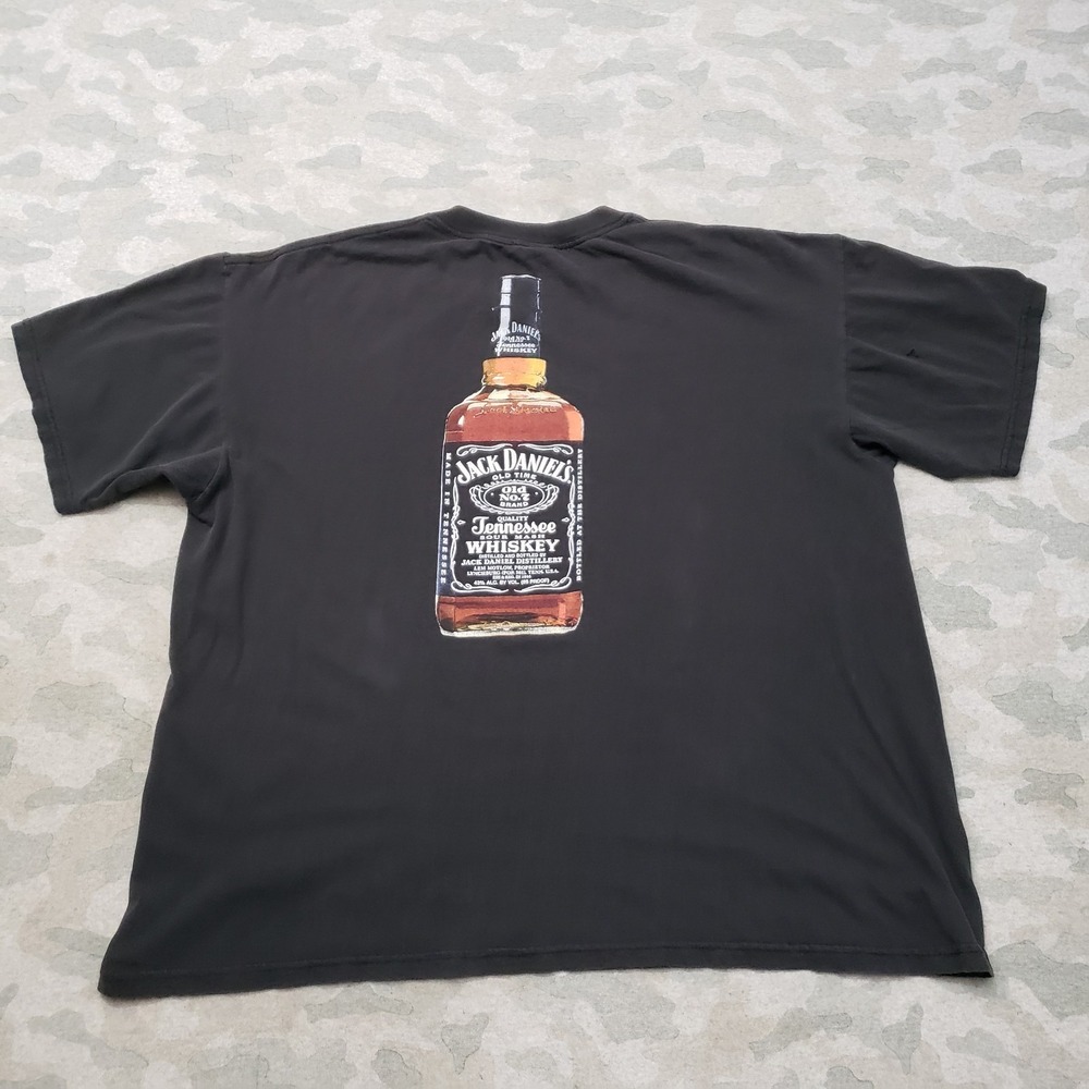 Vintage Jack Daniels Shirt Mens 2XL Black Y2k I Know Jack Short Sleeve